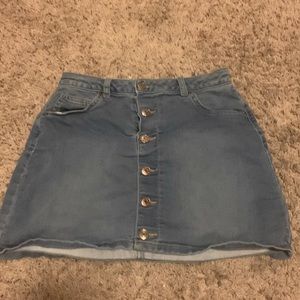 This is a large (10/12) denim girl’s skirt.